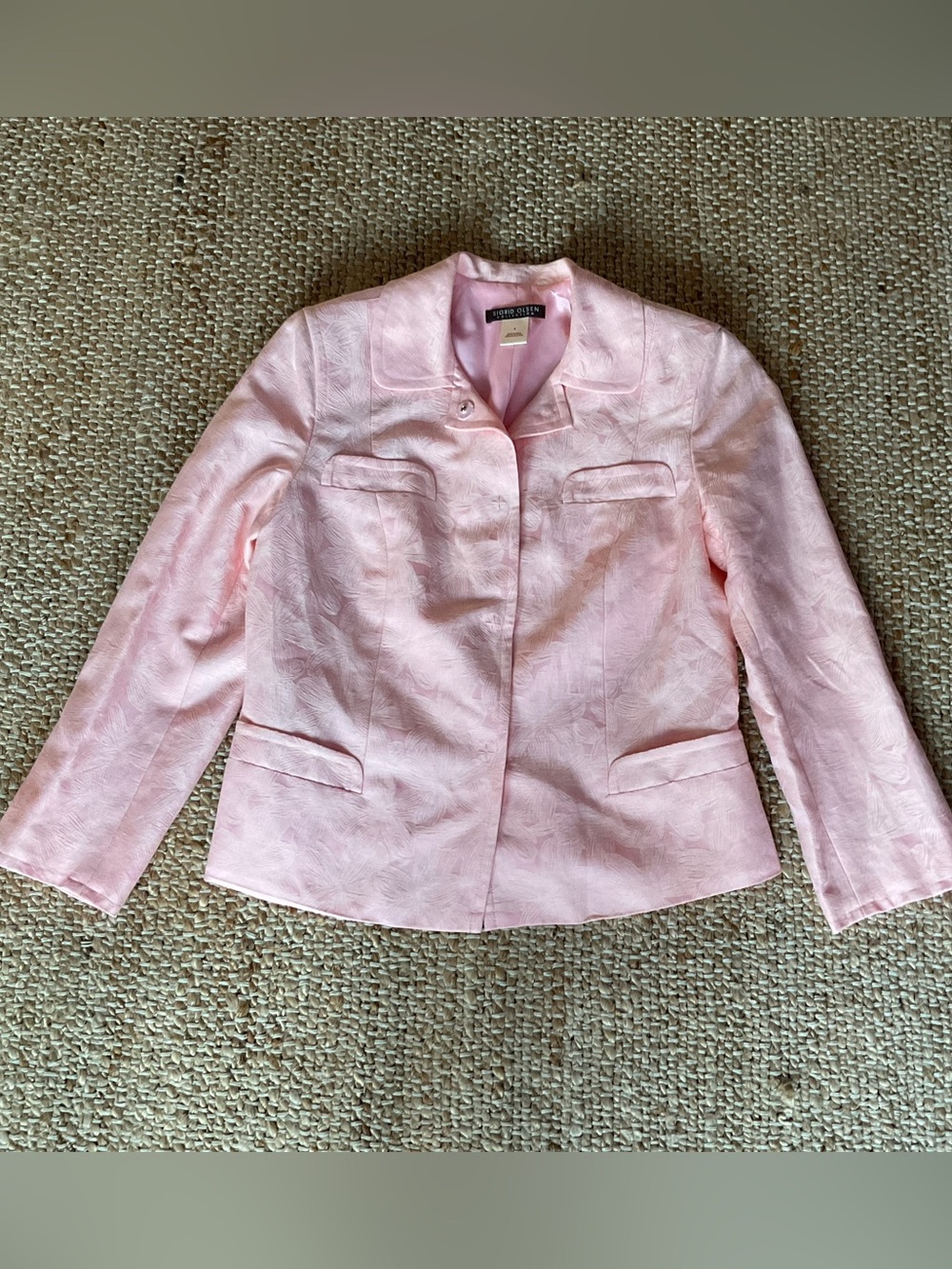 Sigrid Olson silk/ linen pink short jacket S4